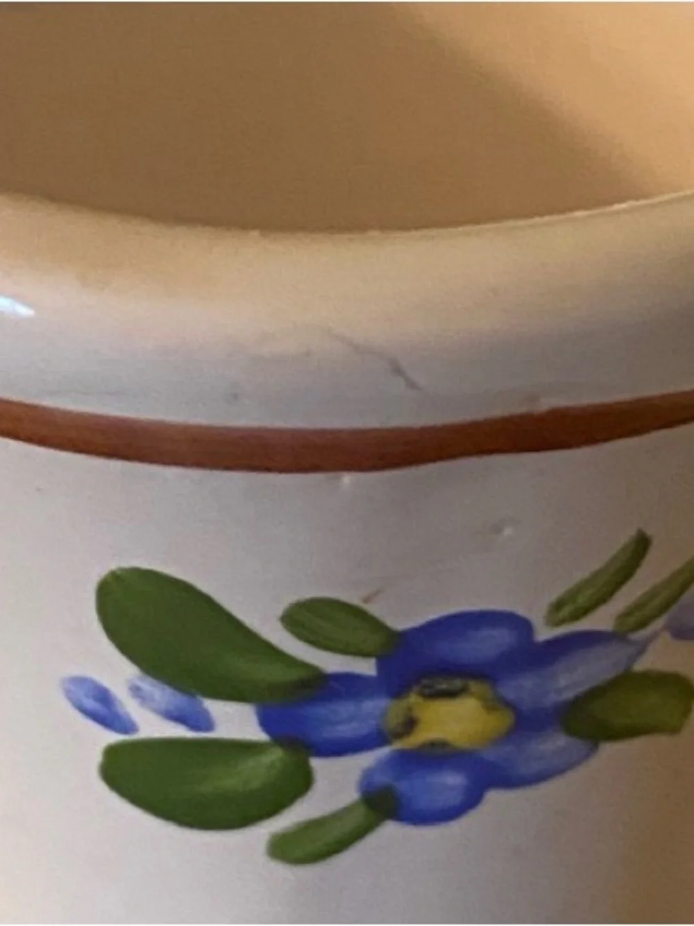 Vintage Chodovia Domazlice Czech Art Pottery Bud Vase 4.75” Hand Painted Floral